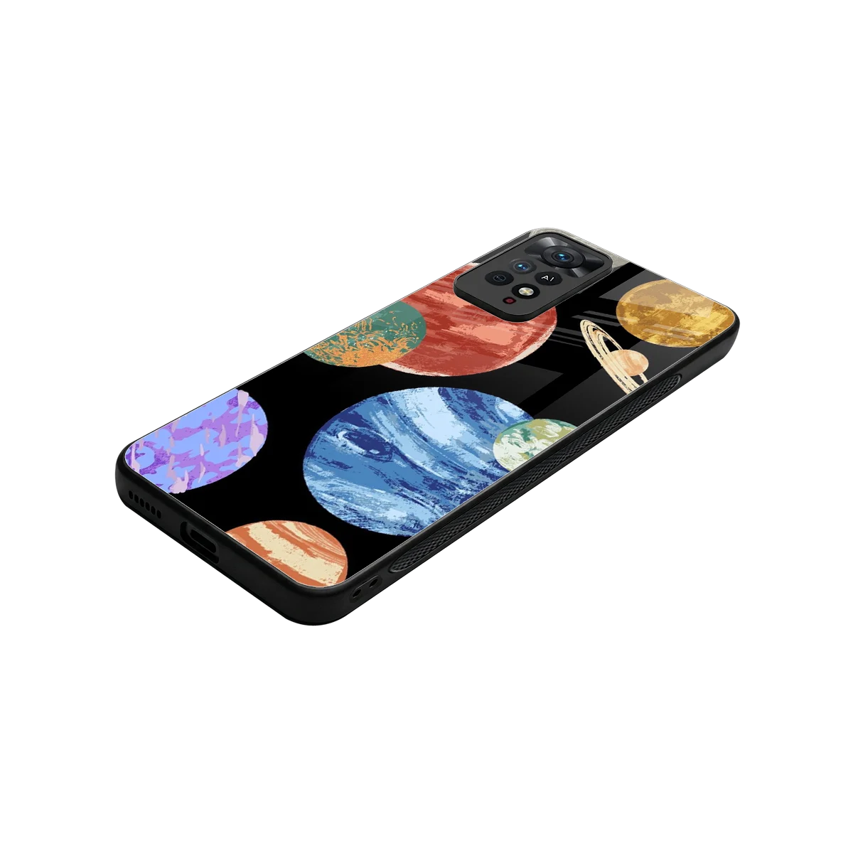 Planet Parade stylish phone case for redmi note 11 pro | glossy glass and slim fit