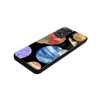 Planet Parade stylish phone case for redmi note 11 pro | glossy glass and slim fit