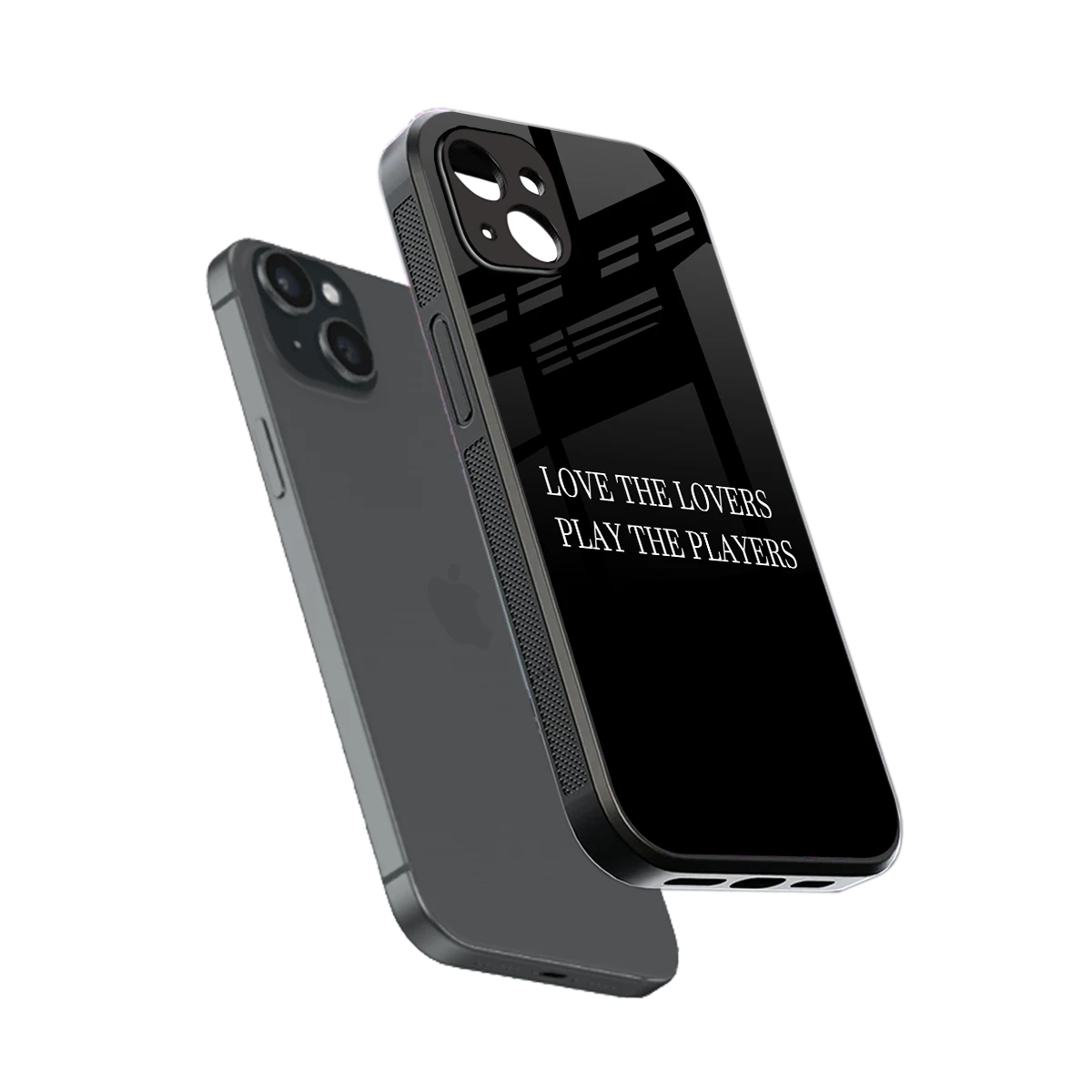 Playbook sleek iphone 14 plus cover with tempered glass back and TPU edges