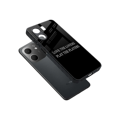 Playbook sleek oppo a5x 5g cover with tempered glass back and TPU edges