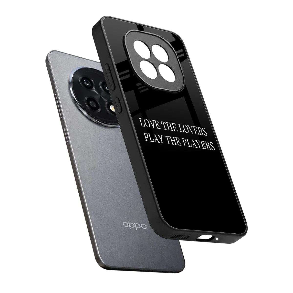 Playbook sleek oppo f29 pro 5g cover with tempered glass back and TPU edges