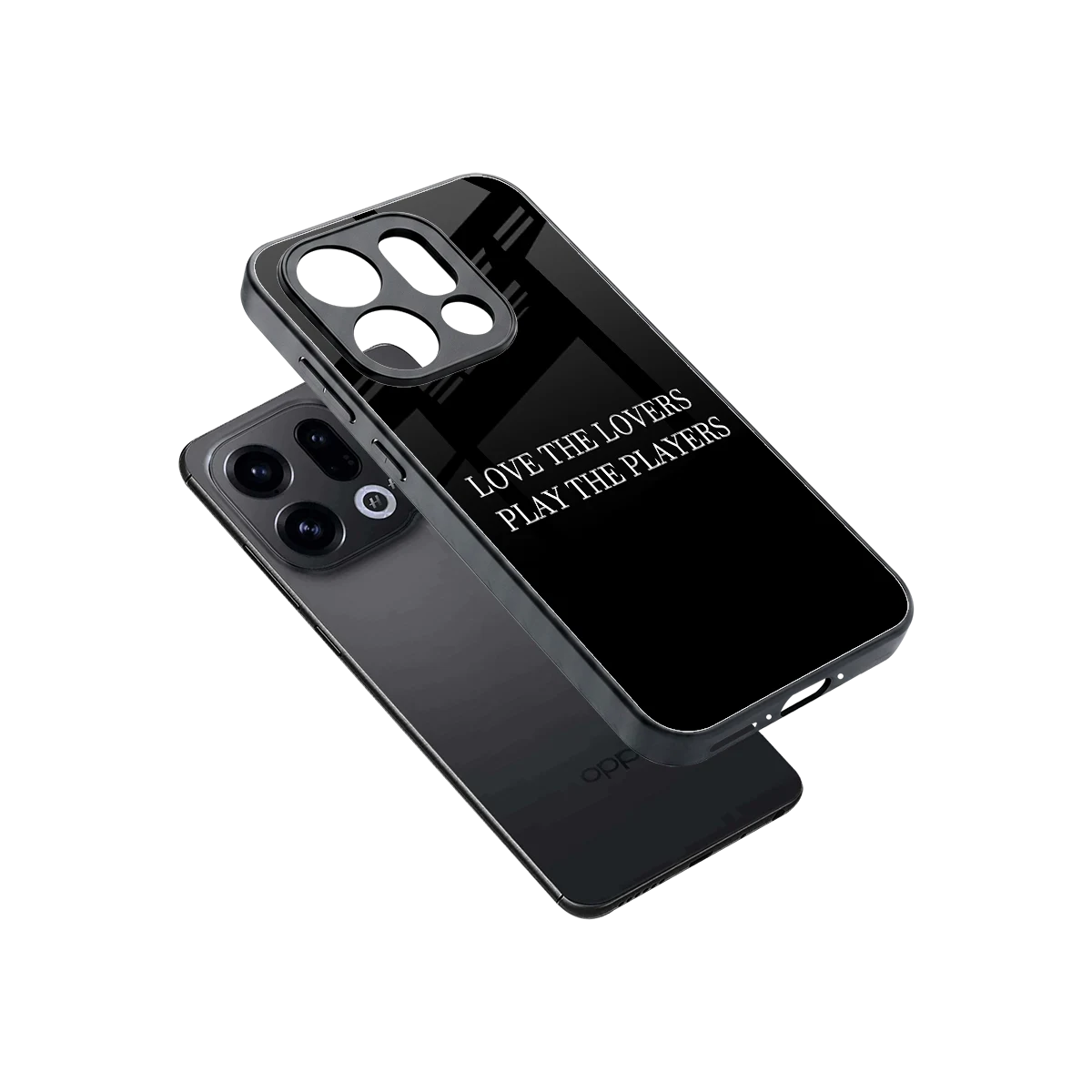 Playbook sleek oppo find x9 cover with tempered glass back and TPU edges