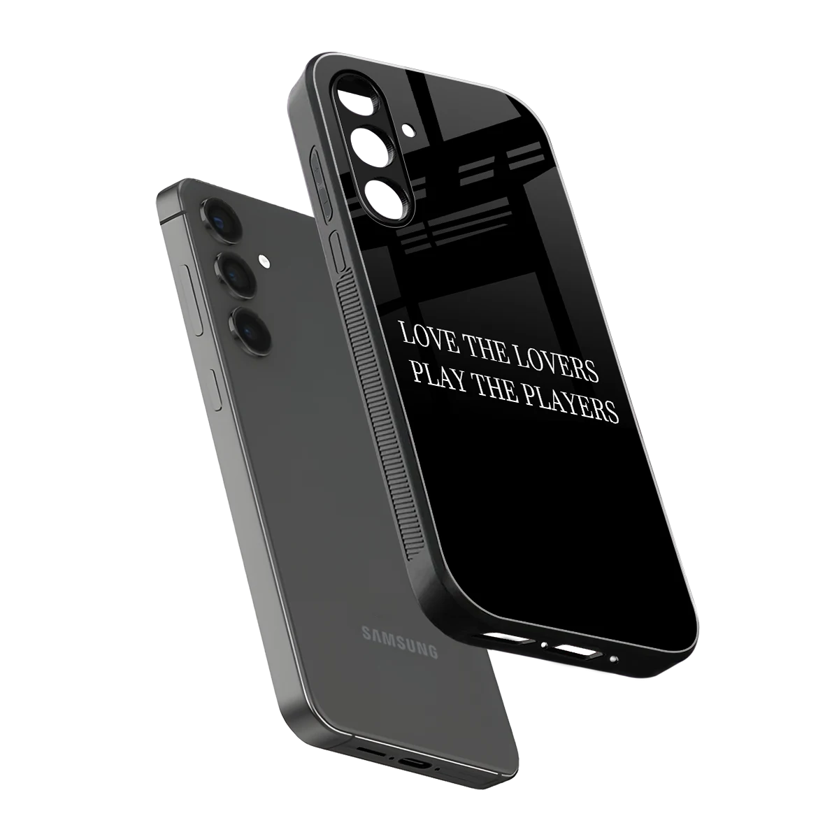 Playbook sleek samsung galaxy m35 5g cover with tempered glass back and TPU edges