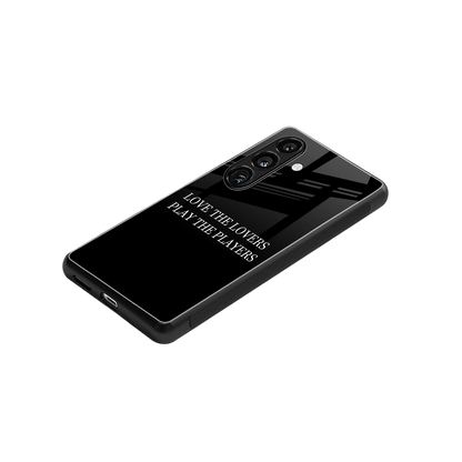 Playbook stylish phone case for samsung galaxy s24 fe | glossy glass and slim fit