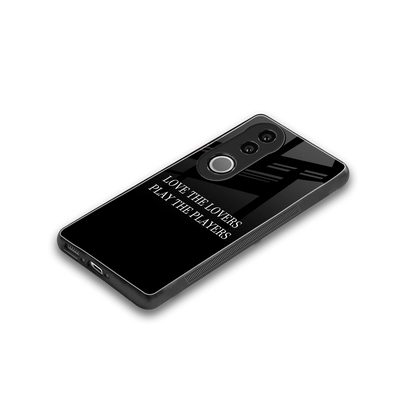 Playbook stylish phone case for vivo v50 | glossy glass and slim fit
