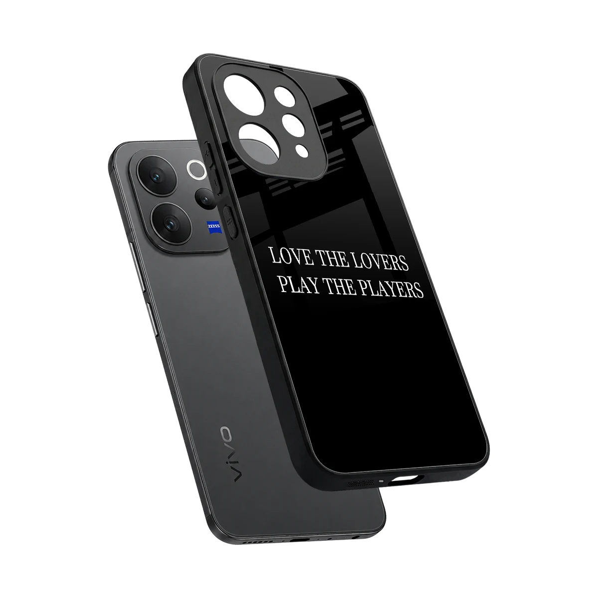 Playbook sleek vivo v70 elite cover with tempered glass back and TPU edges