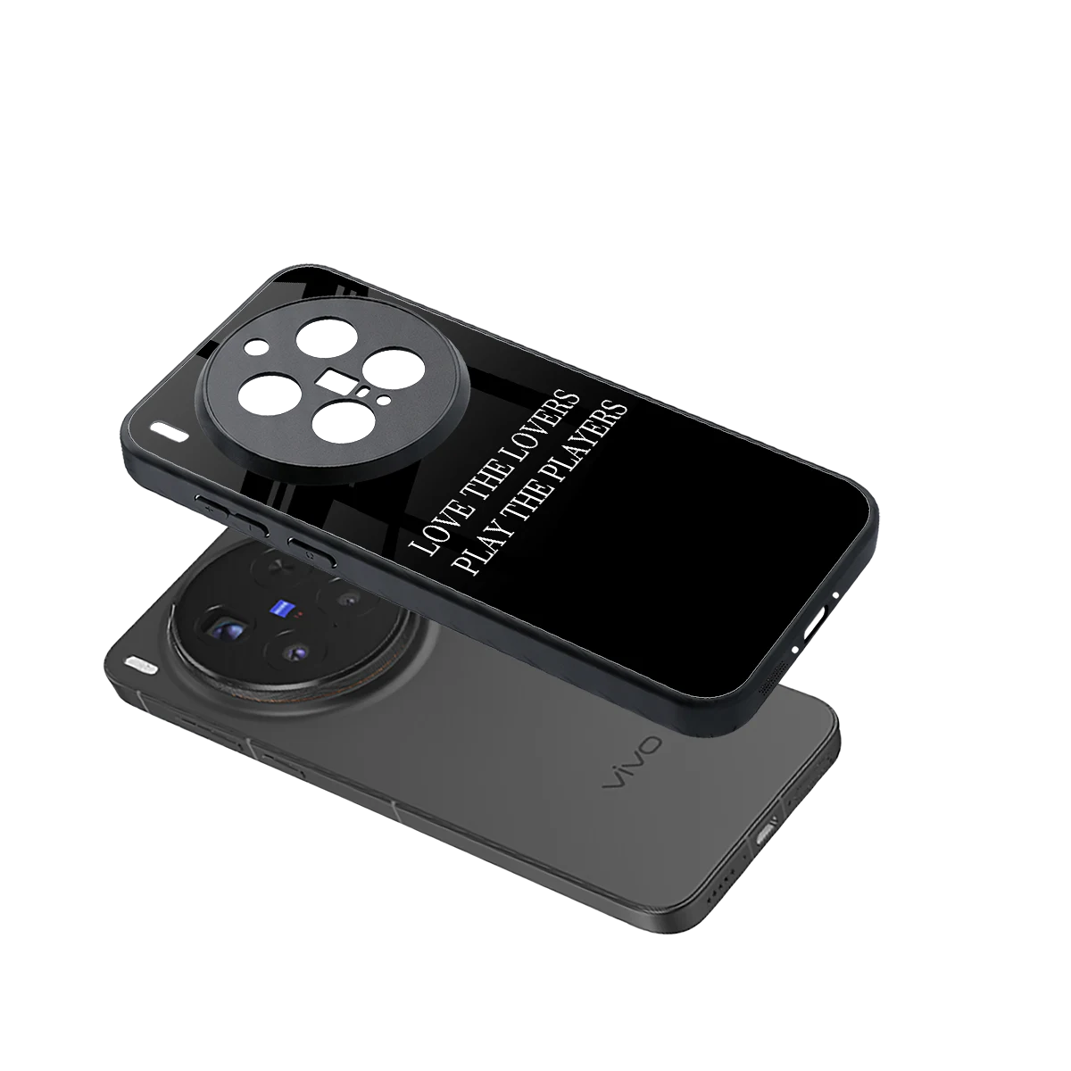 Playbook sleek vivo x300 pro cover with tempered glass back and TPU edges