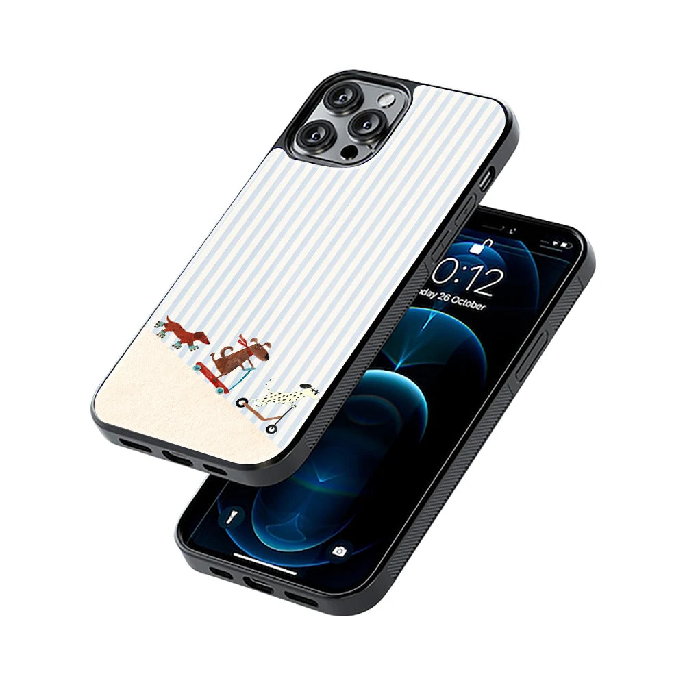 Protective Glass Back Phone Case Compatible with iPhone, Samsung, OnePlus, Pixel & More
