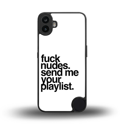 Playlist back phone cover | glass case for cmf nothing phone 1