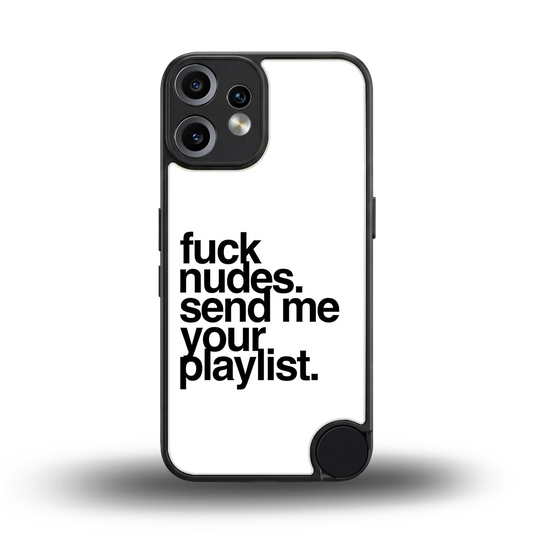 Playlist back phone cover | glass case for cmf nothing phone 2 pro