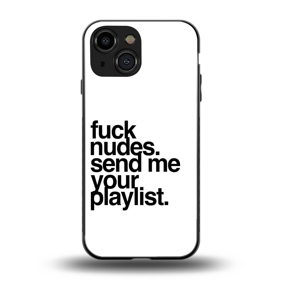 Playlist back phone cover | glass case for iphone 13 mini