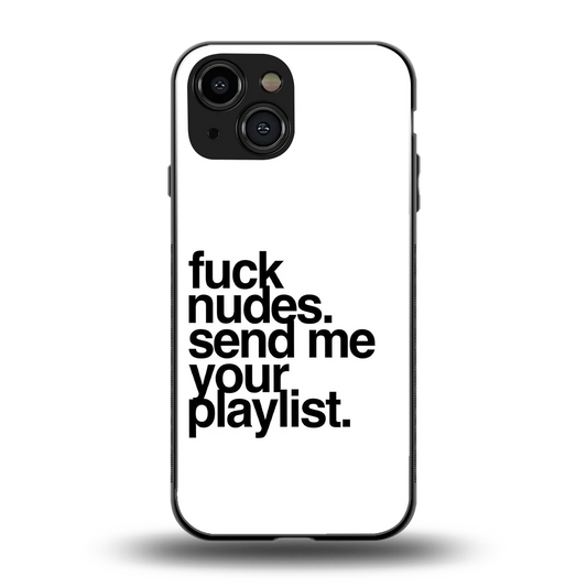 Playlist back phone cover | glass case for iphone 13 mini