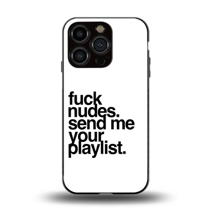 Playlist back phone cover | glass case for iphone 13 pro