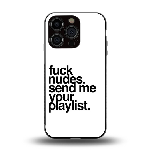Playlist back phone cover | glass case for iphone 13 pro