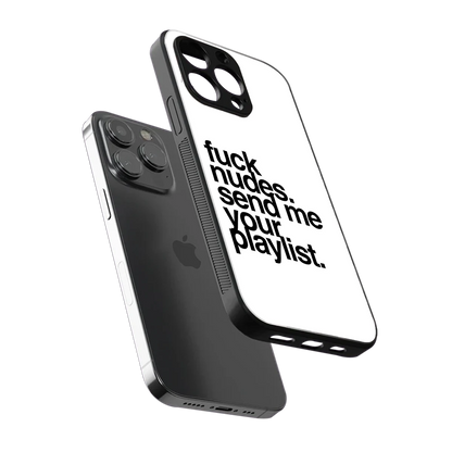 Playlist sleek iphone 13 pro cover with tempered glass back and TPU edges