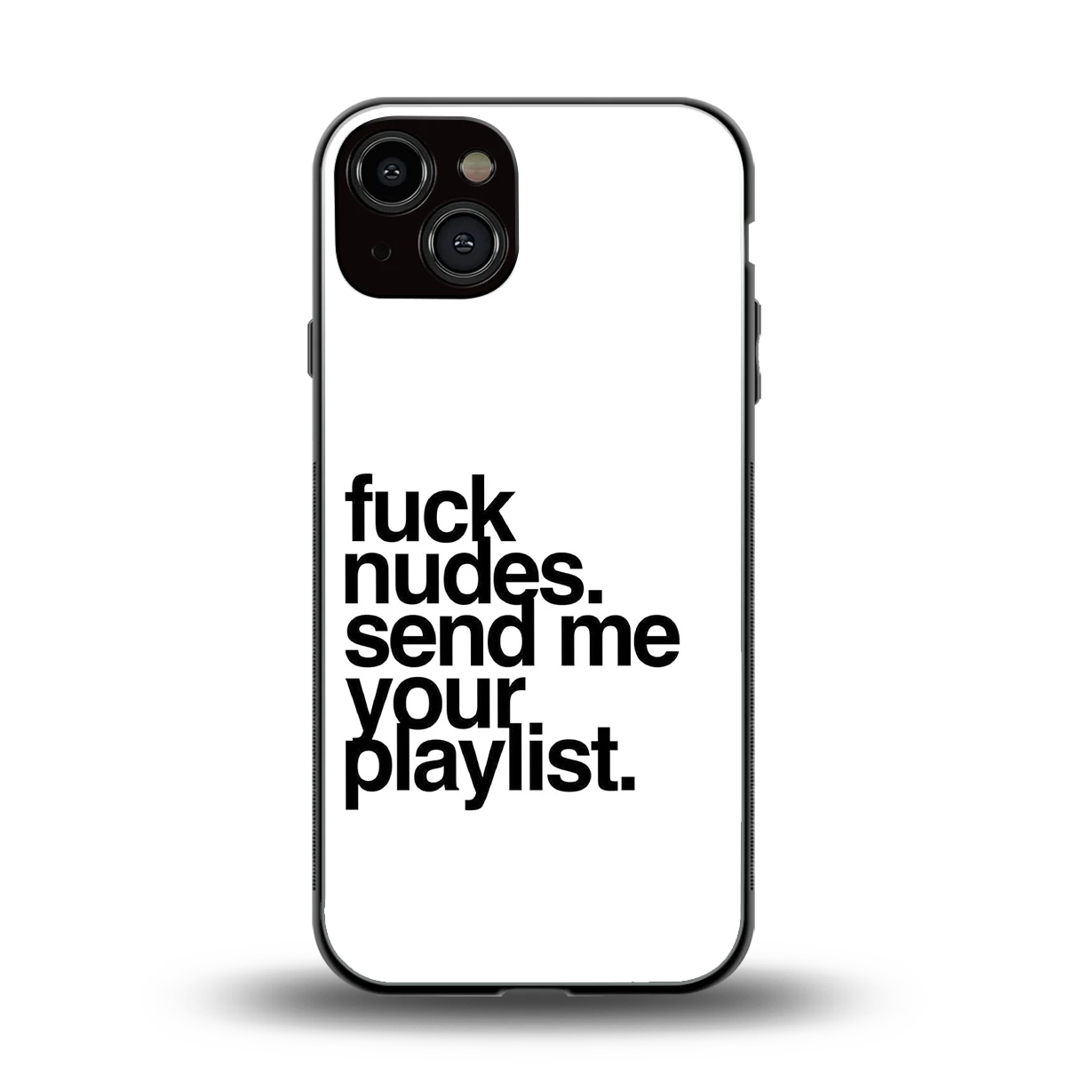 Playlist back phone cover | glass case for iphone 14