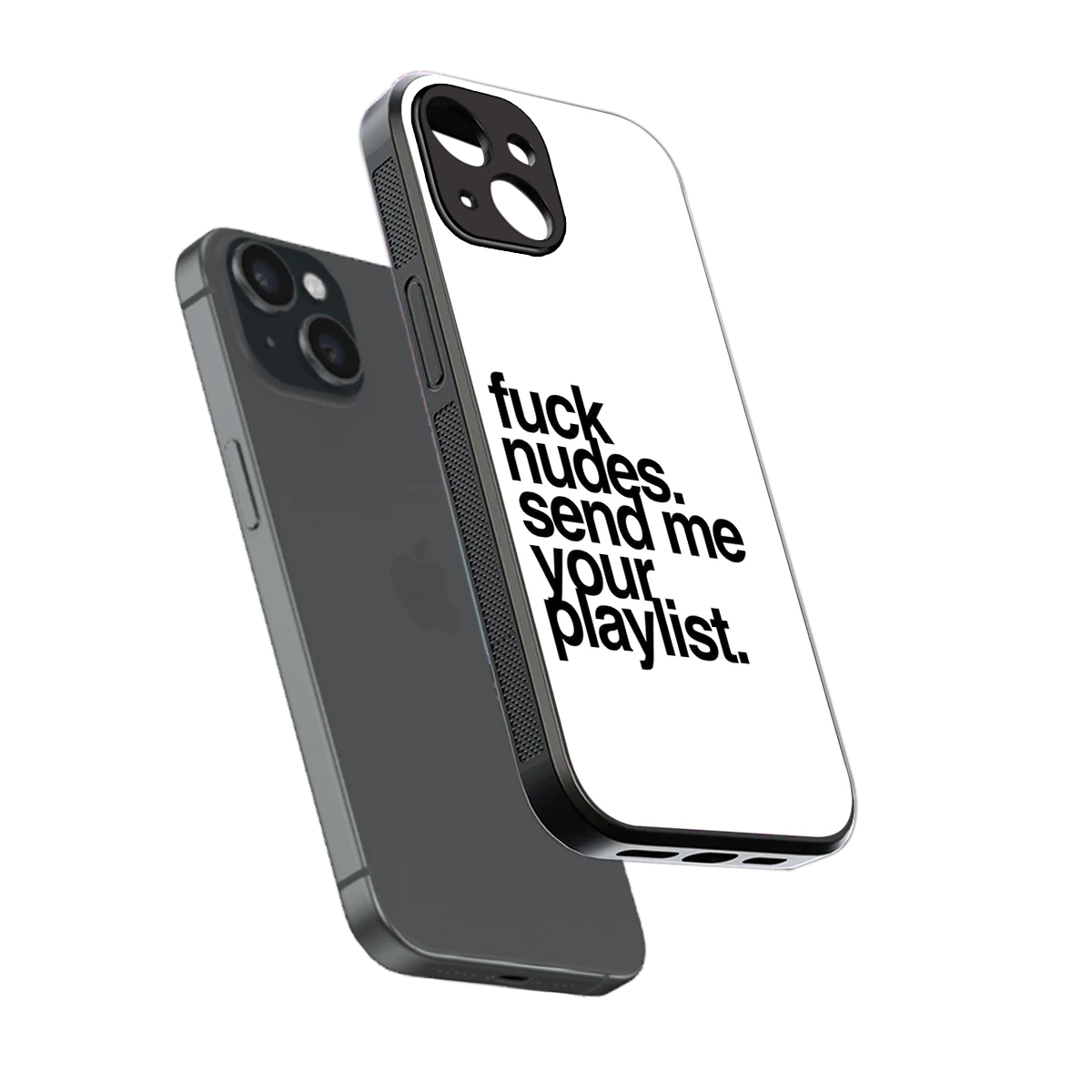 Playlist sleek iphone 13 cover with tempered glass back and TPU edges
