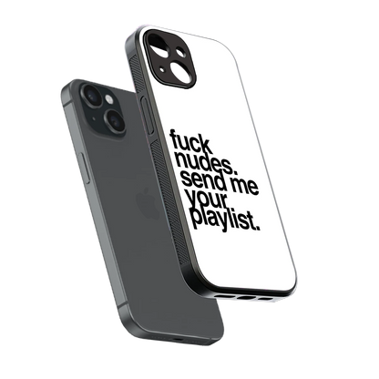Playlist sleek iphone 13 cover with tempered glass back and TPU edges