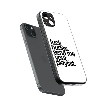 Playlist sleek iphone 14 plus cover with tempered glass back and TPU edges