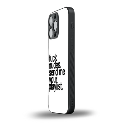 Playlist iphone 15 pro max mobile cover | shockproof glass phone case