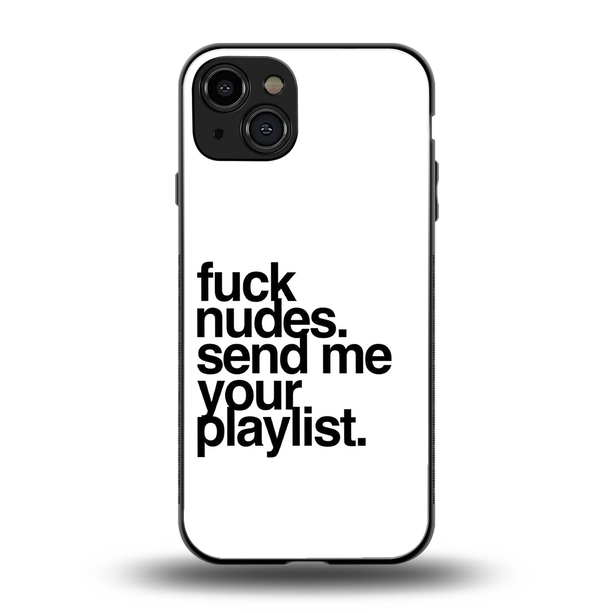 Playlist back phone cover | glass case for iphone 15