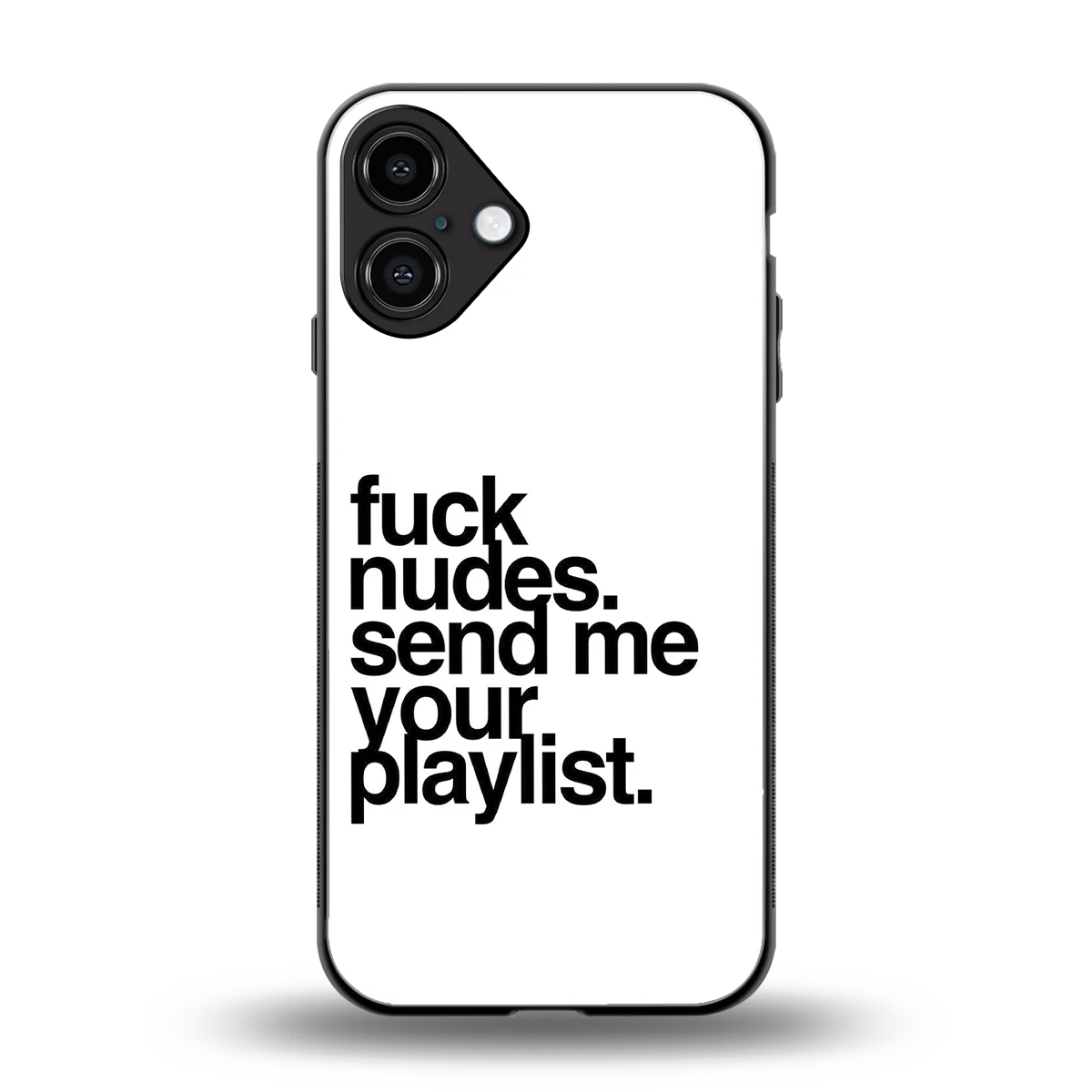 Playlist back phone cover | glass case for iphone 16 plus