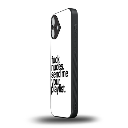 Playlist iphone 16 plus mobile cover | shockproof glass phone case