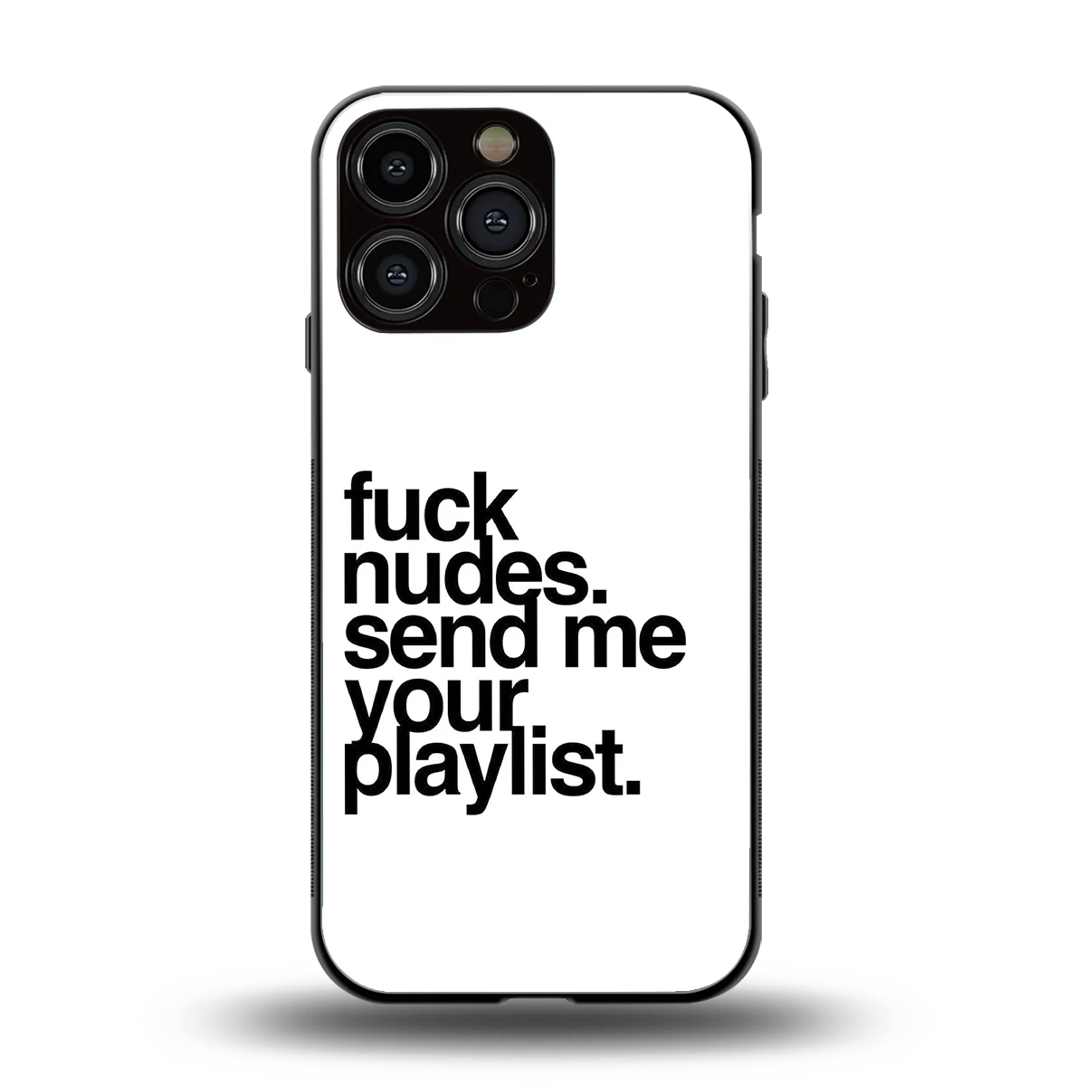 Playlist back phone cover | glass case for iphone 16 pro max