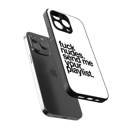 Playlist sleek iphone 16 pro max cover with tempered glass back and TPU edges