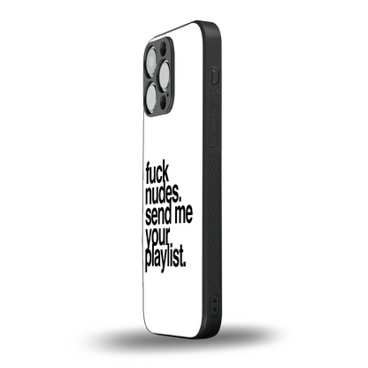 Playlist iphone 16 pro max mobile cover | shockproof glass phone case