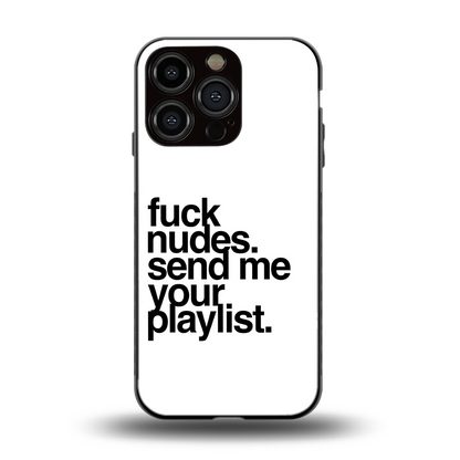 Playlist back phone cover | glass case for iphone 16 pro