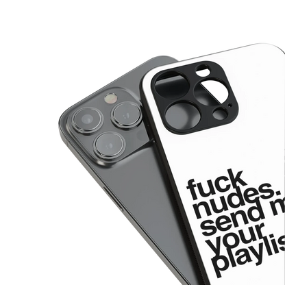 Playlist stylish phone case for iphone 17 pro max | glossy glass and slim fit