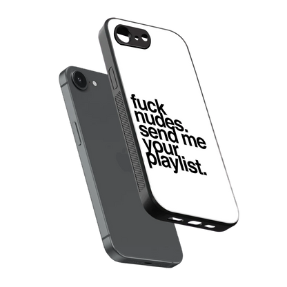 Playlist sleek iphone 17e cover with tempered glass back and TPU edges