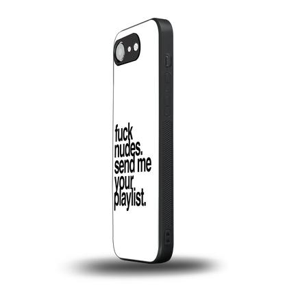 Playlist iphone 16e mobile cover | shockproof glass phone case