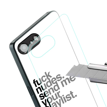 Playlist stylish phone case for iphone 16e | glossy glass and slim fit