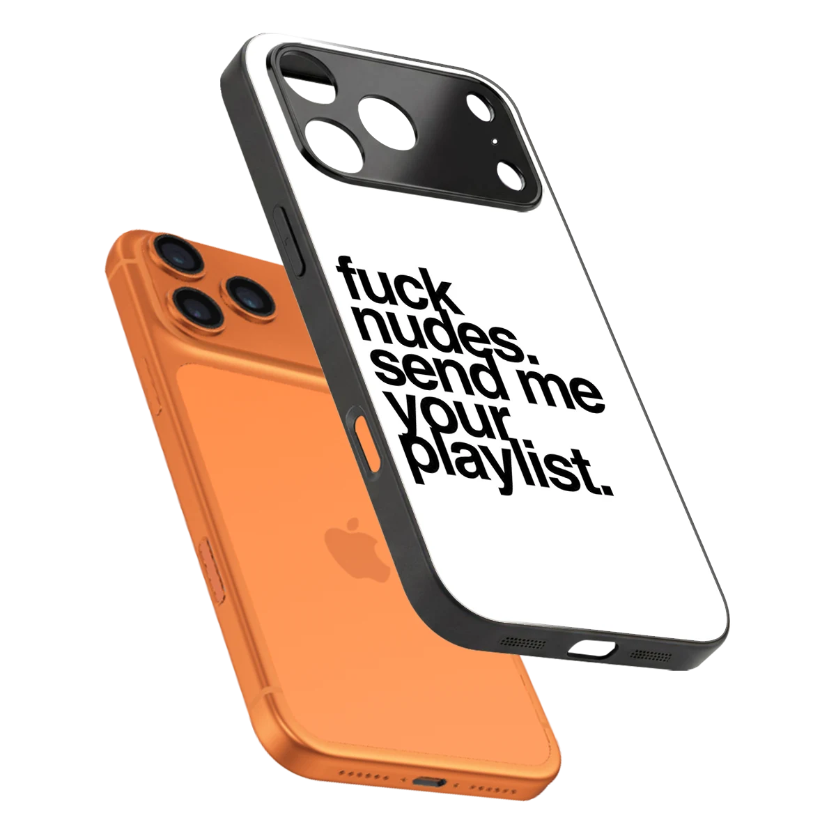 Playlist sleek iphone 17 pro max cover with tempered glass back and TPU edges