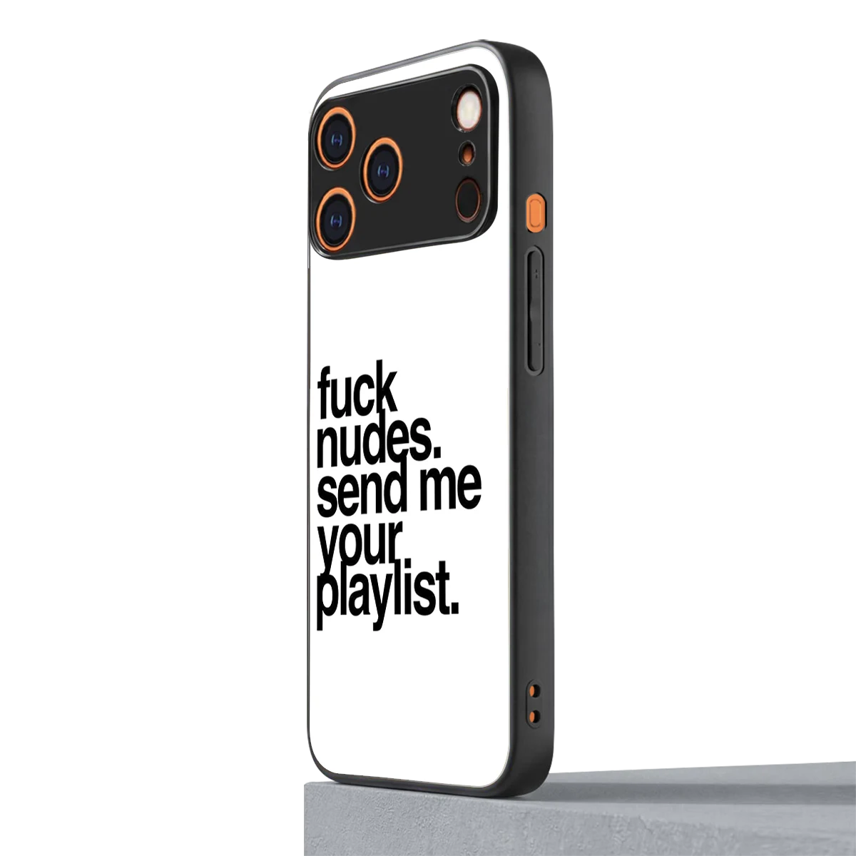 Playlist iphone 17 pro max mobile cover | shockproof glass phone case
