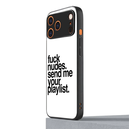 Playlist iphone 17 pro max mobile cover | shockproof glass phone case