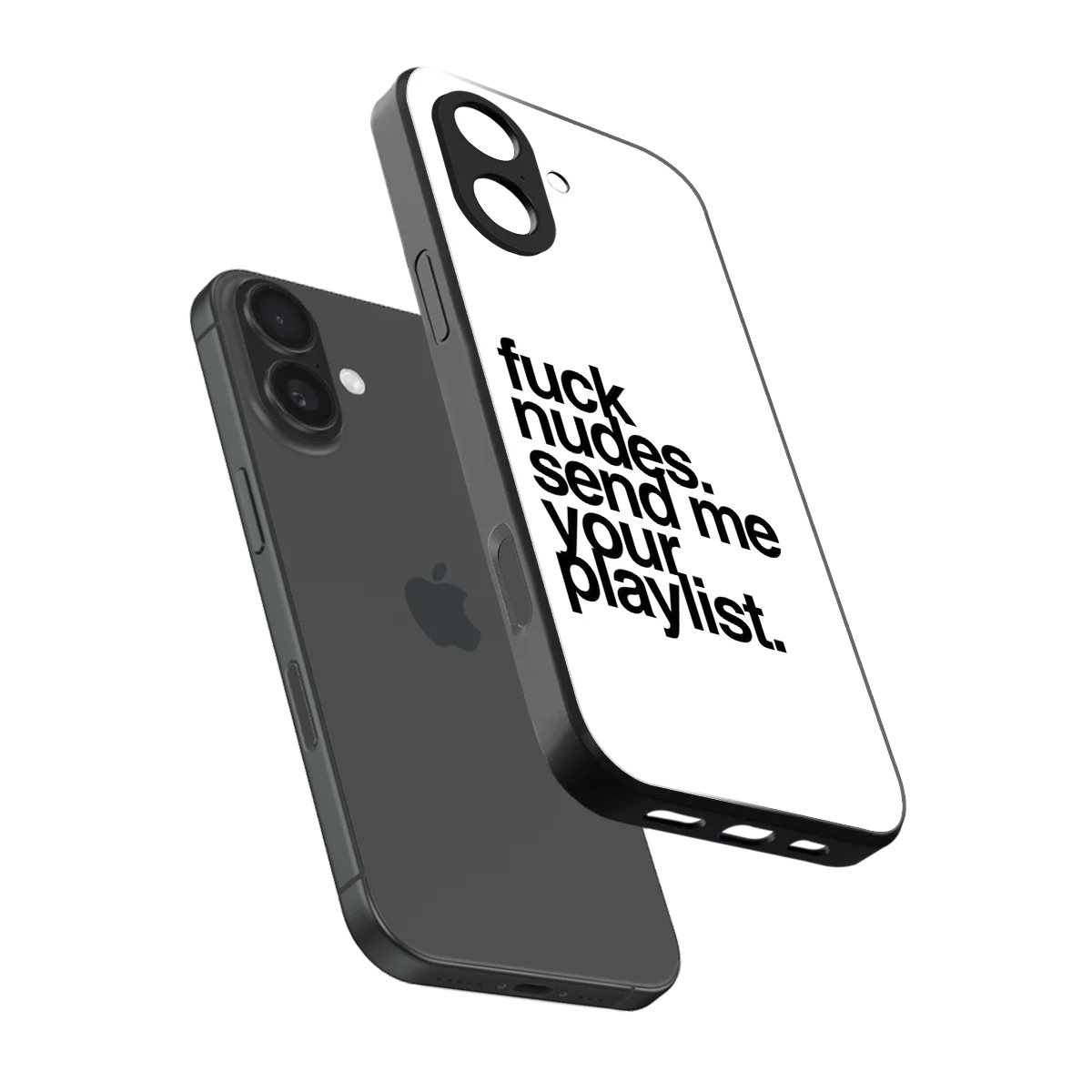 Playlist sleek iphone 17 cover with tempered glass back and TPU edges