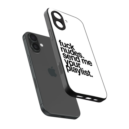 Playlist sleek iphone 17 cover with tempered glass back and TPU edges
