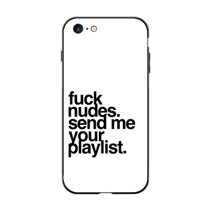 Playlist back phone cover | glass case for iphone 6