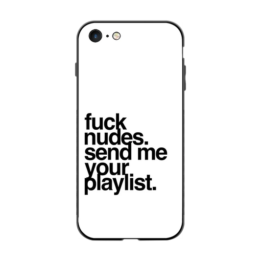 Playlist back phone cover | glass case for iphone 7