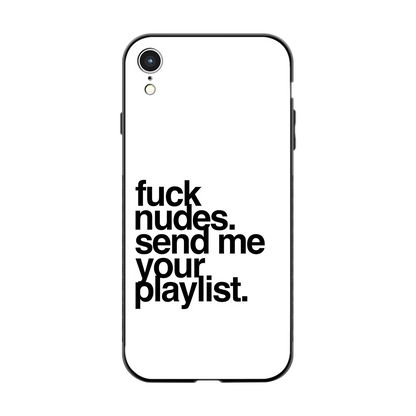 Playlist back phone cover | glass case for iphone xr
