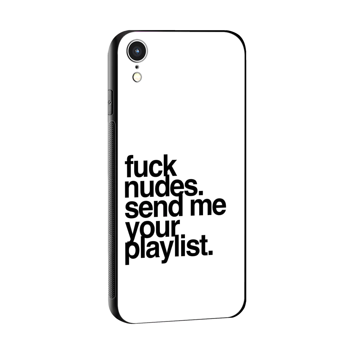 Playlist sleek iphone xr cover with tempered glass back and TPU edges