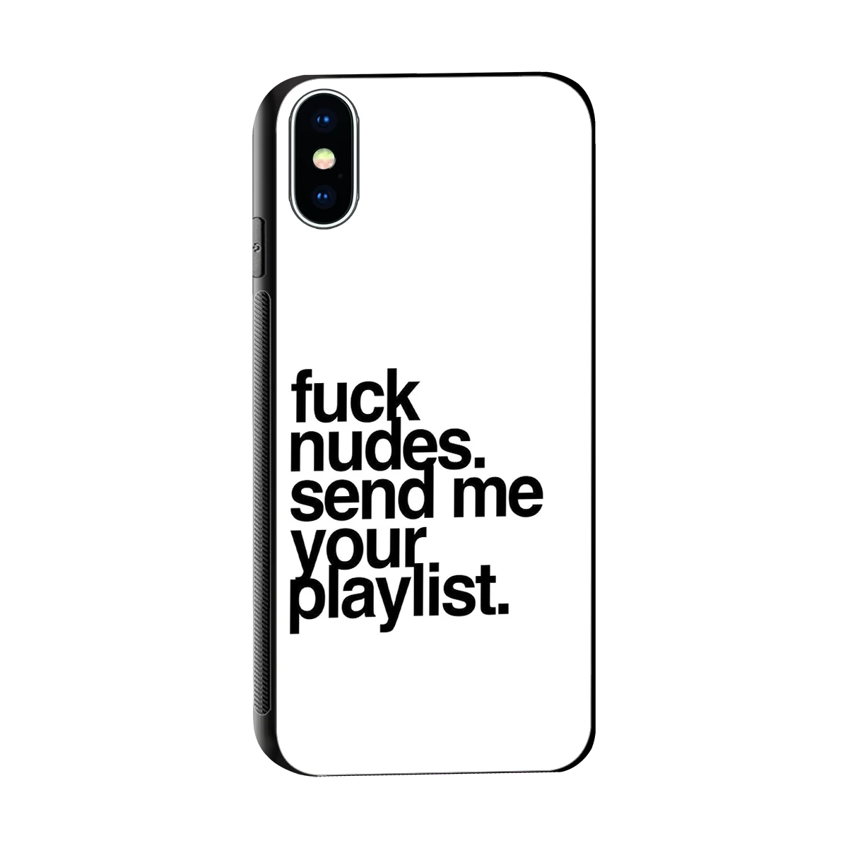 Playlist sleek iphone xs cover with tempered glass back and TPU edges