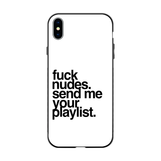 Playlist back phone cover | glass case for iphone xs max