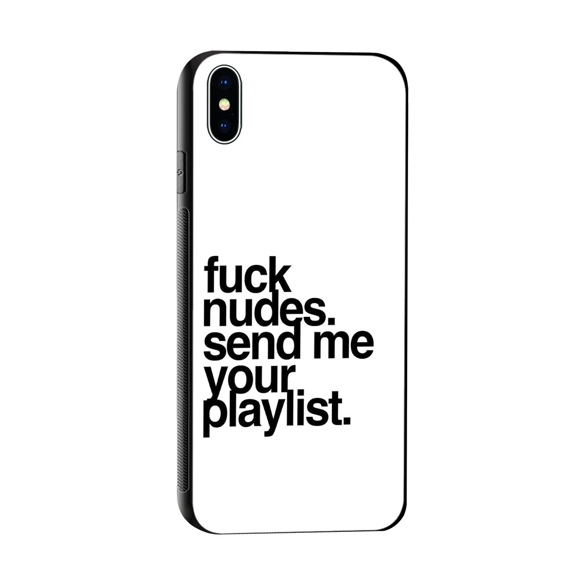 Playlist sleek iphone xs max cover with tempered glass back and TPU edges