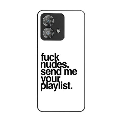 Playlist back phone cover | glass case for motorola edge 40 neo 5g