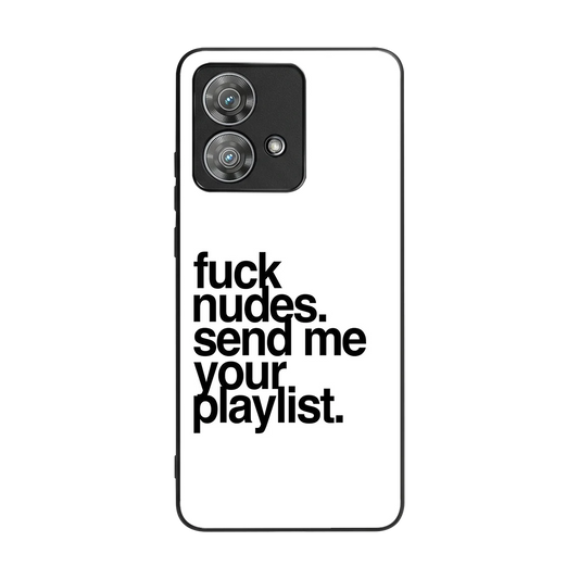 Playlist back phone cover | glass case for motorola edge 40 neo 5g