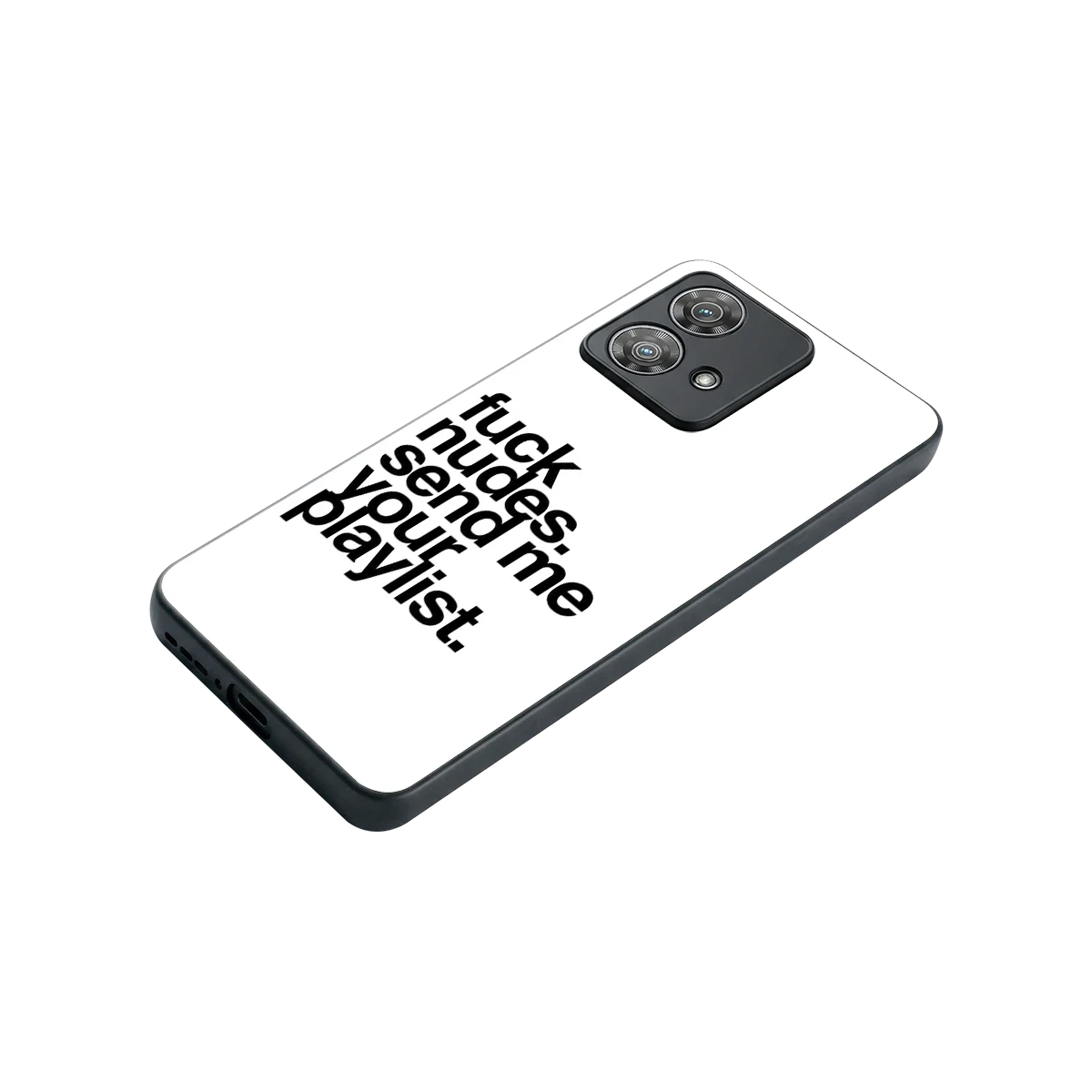 Playlist stylish phone case for motorola edge 40 neo 5g | glossy glass and slim fit